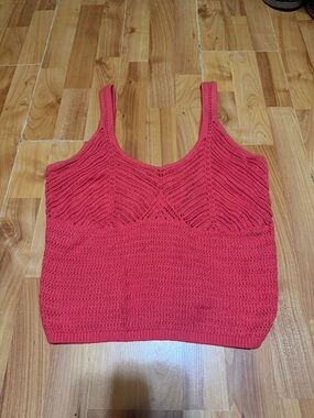 Abercrombie & Fitch Coral Knit Tank Top